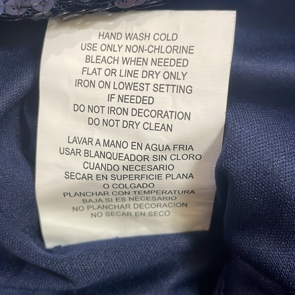 My Michelle Blue Dress Size 9 Sequins Fully Lined Sleeveless - Picture 11 of 12